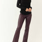 Kancan - Yoko Faux Leather Mid Rise Bootcut Pants