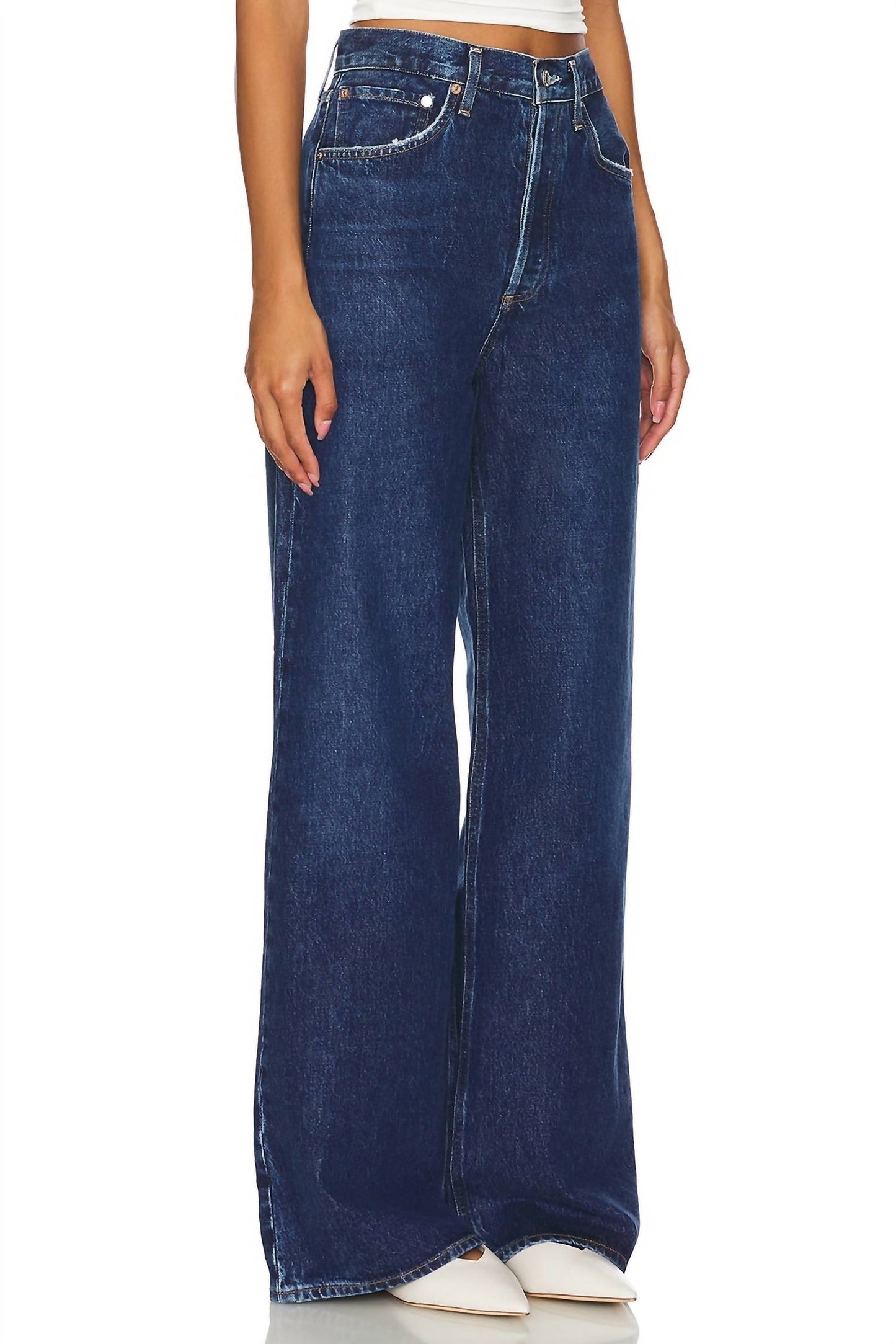 Agolde - Dame Wide Leg No Cuff Jeans