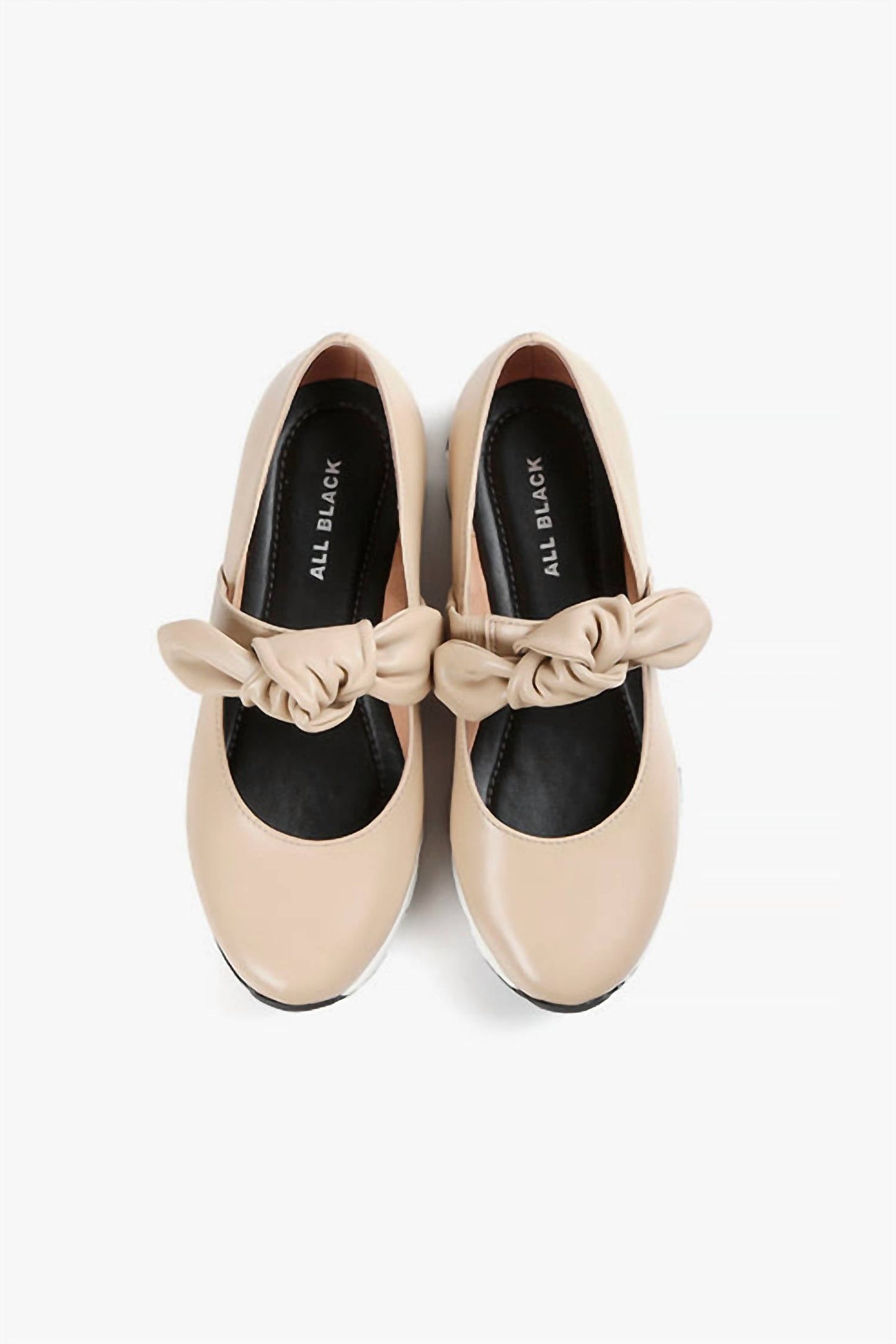 All Black - Women's Big Bow Mj Slip On