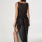 Find Me Now - Pleated Light Lurex Rouched Midi Skirt