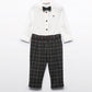 Abel & Lula - Boy's Knit Plaid Pants Set