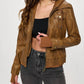 Coalition La - Vegan Leather Hooded Jacket
