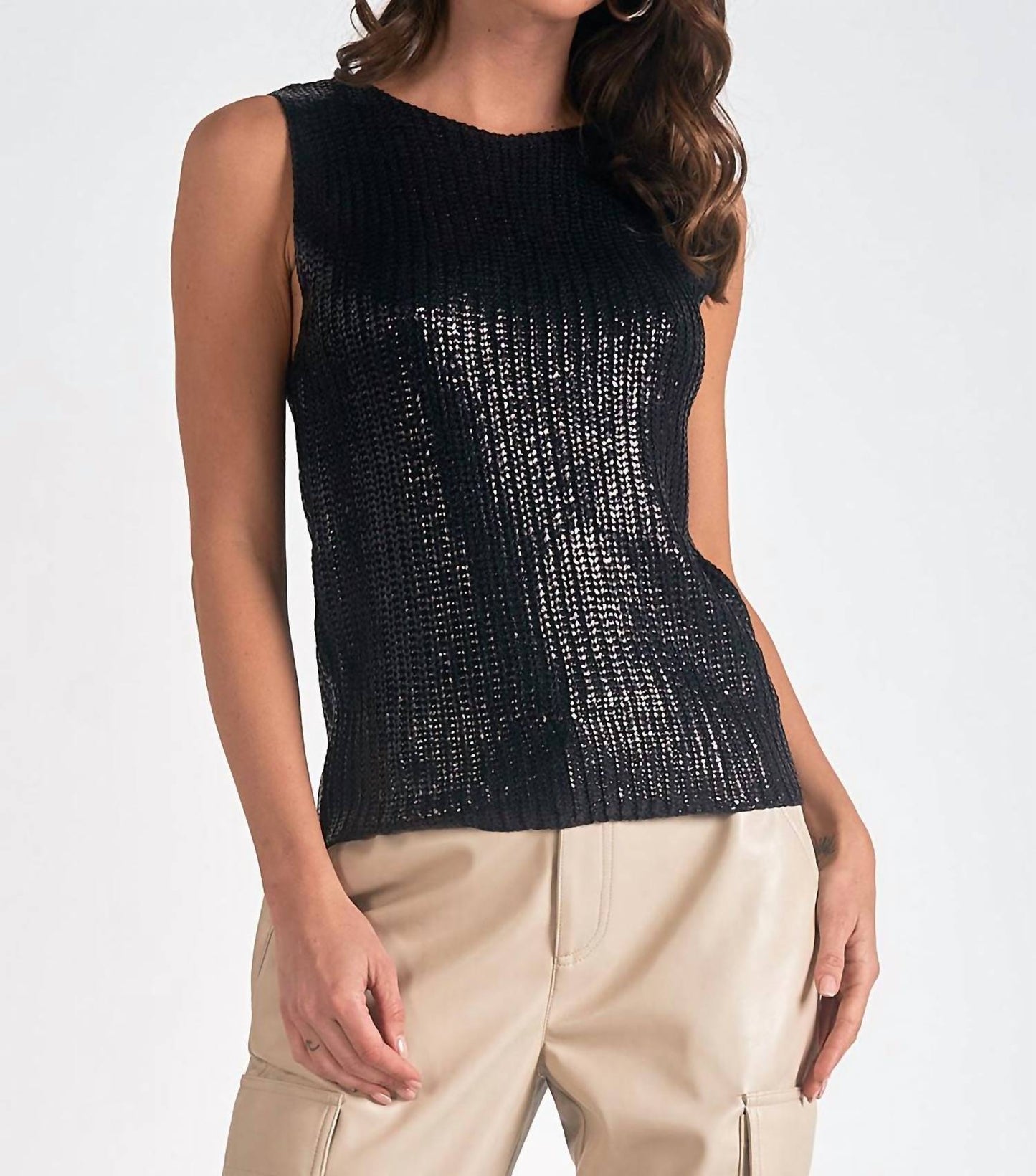 Elan - Coated Sweater Tank