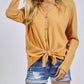 Bibi - Thermal Knit Tie Top