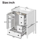Bathroom Vanity With Integrated Basin, Soft Close Drawers, Door Mounted Double Layer Shelf