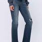 Judy Blue - Mid Rise Bootcut Patched Distressed Knee Raw Hem Jeans - Plus Sizes