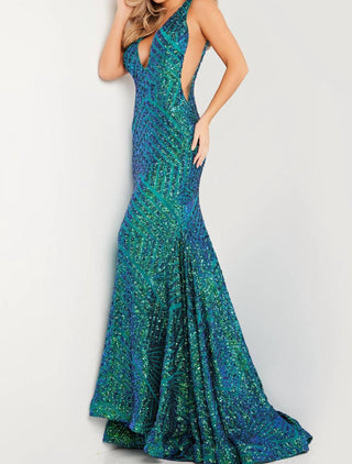 Jovani - Vestido decote em V com lantejoulas