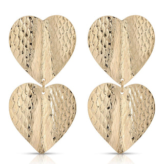 Eklexic - Heart Row Earrings