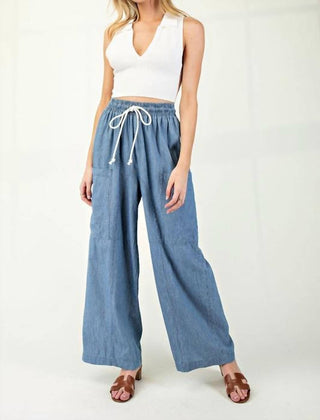 Ee:Some - Harper Stone Washed Straight Leg Pants