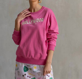 Care Tucker - Moletom Hollywood de gola redonda folgado dos anos 90