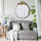 Large Round Wall Mirror With Metal Frame Circle Accent Mirror For Living Room Bedroom Entryway - Gold