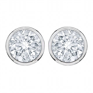 Diana M Jewels - Brincos de diamante com bisel de 0,50 cts