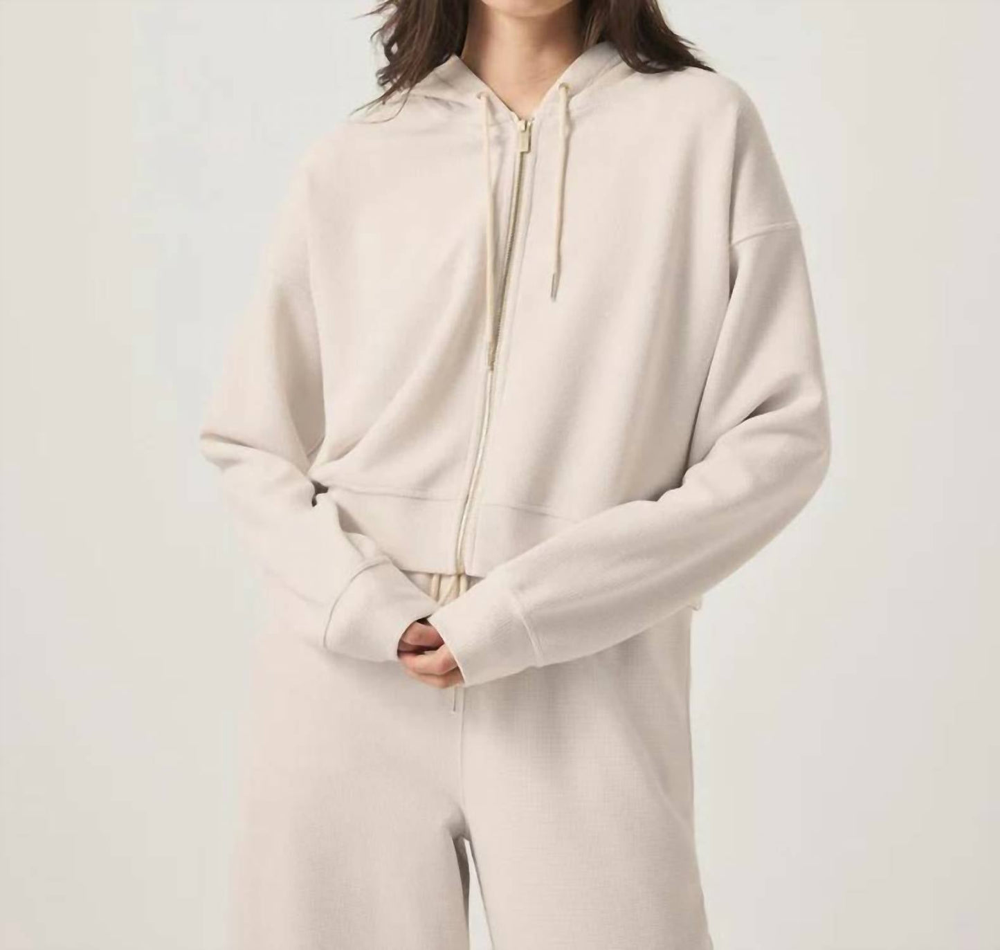 Splendid - Waffle Scuba Zip-Up Pullover