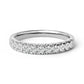 14K White Gold 1/2 Cttw Round Diamond 11 Stone Classic Band