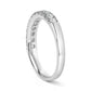 14K White Gold 1/2 Cttw Round Diamond 11 Stone Classic Band