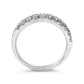 14K White Gold 1/2 Cttw Round Diamond 11 Stone Classic Band