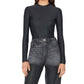 Frame - CROPPED LONG SLEEVE RHINESTONE TOP