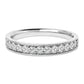 14K Yellow Gold 1/2 Cttw Round Diamond Milgrain Wedding Band