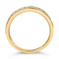 14K Yellow Gold 1/2 Cttw Round Diamond Milgrain Wedding Band