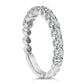 14K White Gold 1.00 Cttw Round Diamond Prong Set Wedding Band