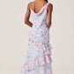 Astr - Levina Asymmetric Floral Ruffle Dress