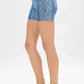 Judy Blue - Mid-rise Denim Snake Print Cut Off Shorts