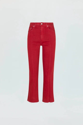 Pistola - Calça curta bootcut com cintura alta e costura Lennon