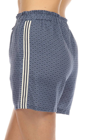 Johnny Was - Jwla Blue Patched Ikat Linen Paperbag Shorts