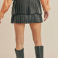 &Merci - FAUX LEATHER PLEATED MINI SKIRT