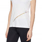 Camisa feminina Craft Sportswear Breakaway com decote em V e manga curta, branca, tamanho pequeno