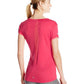 Camisa feminina Craft Sportswear Breakaway com decote em V e manga curta, rosa, tamanho extrapequeno