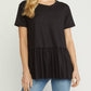 Entro - Short Sleeve Peplum Top
