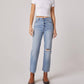 Edyson - Olivier High Rise Straight Leg Jeans with Raw Hem