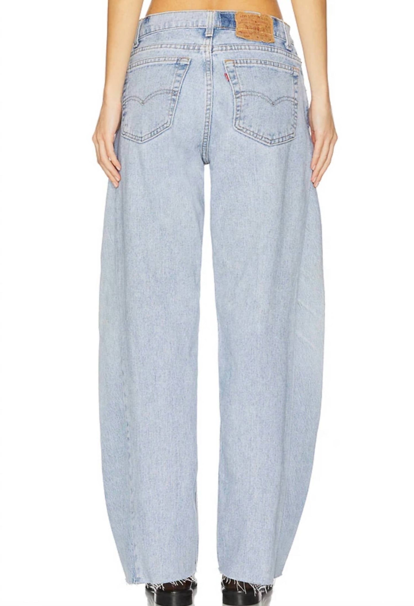 Aligrace - Barrel Customs Undone Hem Jeans