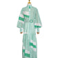 Rossario George - Women's Striped Belted Bohemian Style Maxi Dress