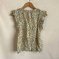 J.Crew - Gathered Ruffle-sleeve Top In Floral Vines Cotton Voile