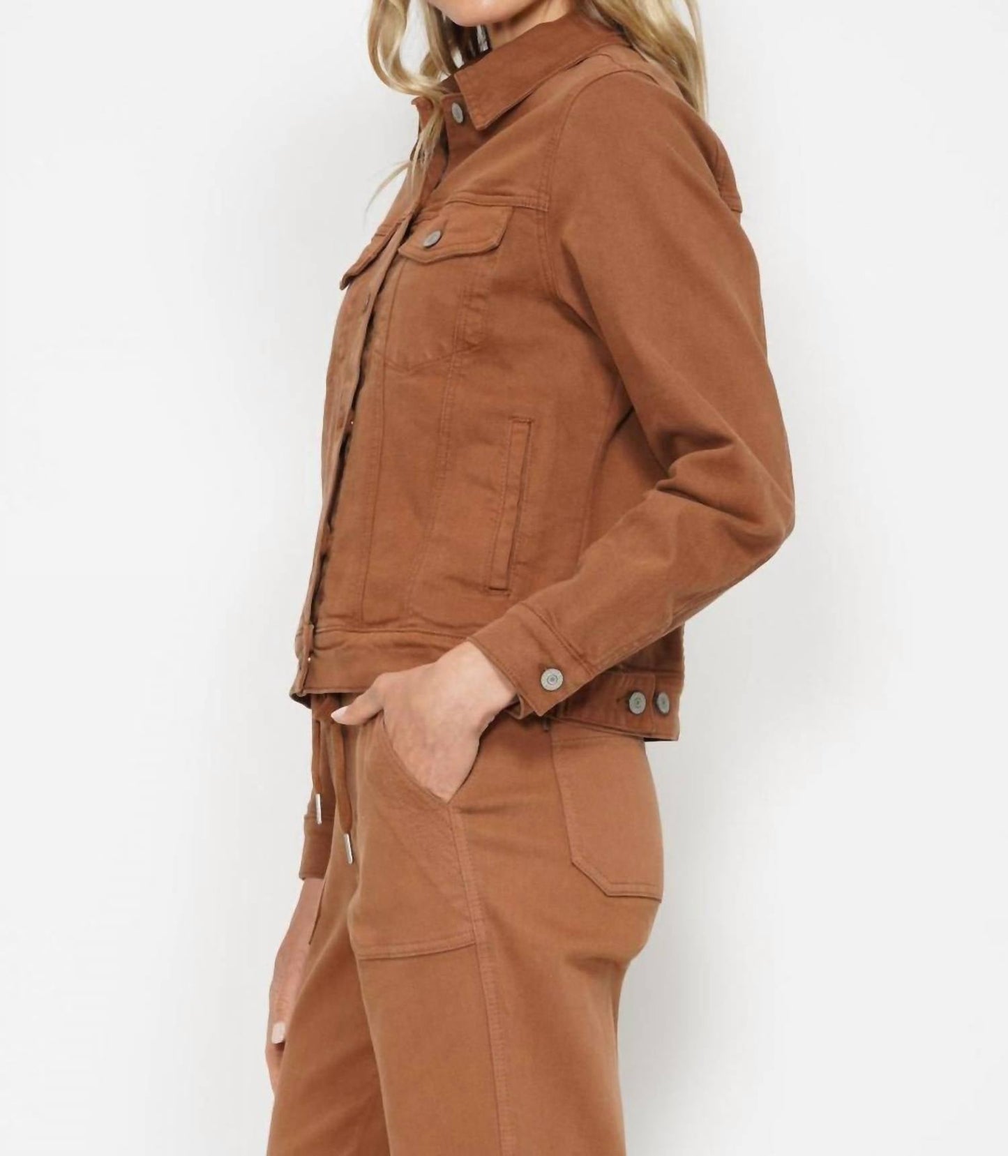 Judy Blue - Women's Garment Dyed Camel Jacket
