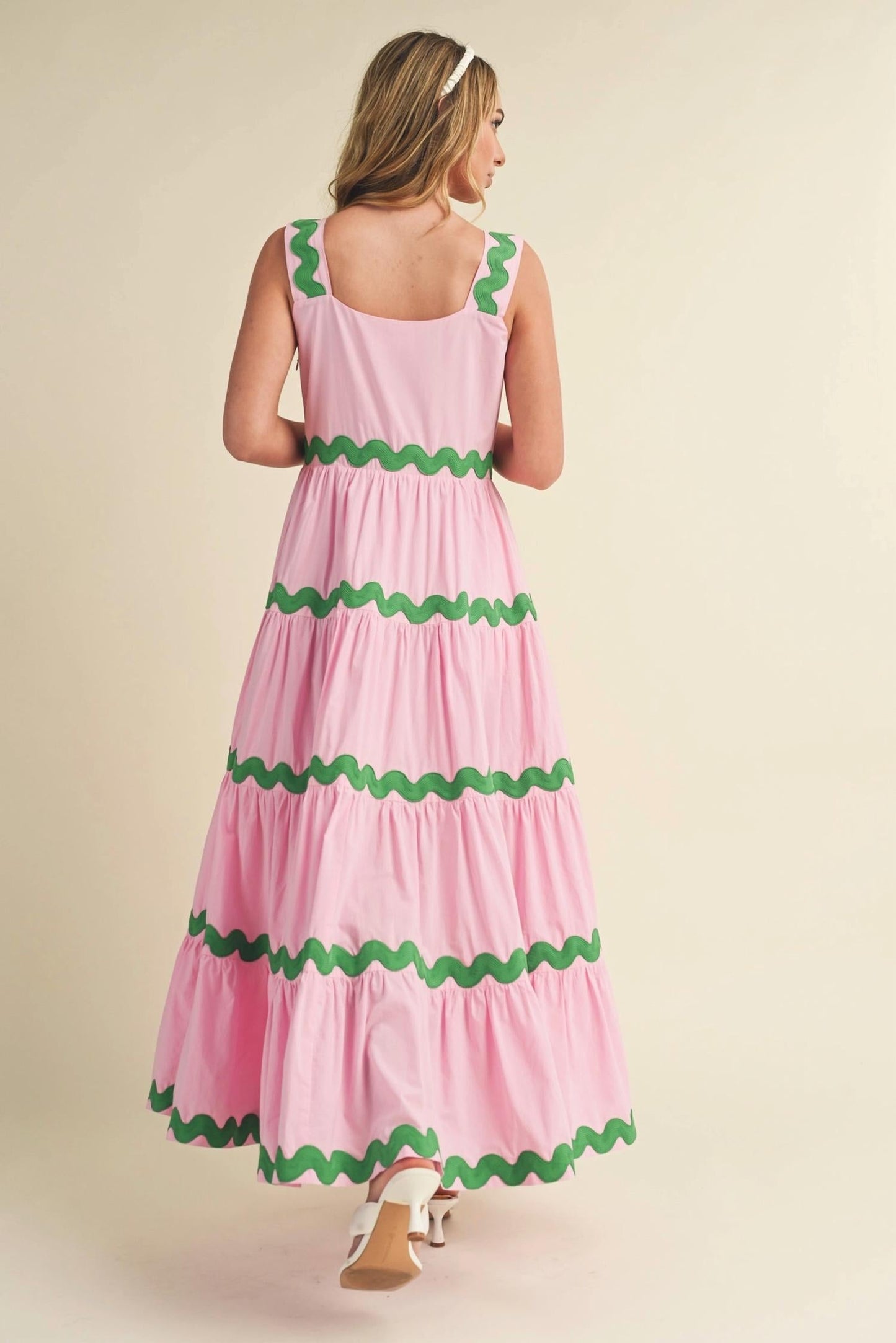 &Merci - Lucy Tiered Ric Rac Midi Dress