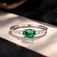 925 Sterling Silver & Platinum Plated 0.1cm CZ Ring for Women - Size 6.0
