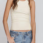 Eterne - High Neck Fitted Tank Top