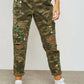 Topshop - High Rise Camo Print Floral Embroidery Ripped Mom Jeans