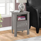 Accent Nightstands with Storage and Transitional Style