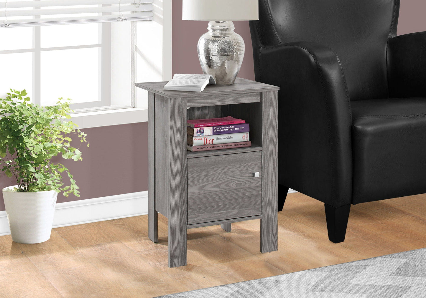 Accent Nightstands with Storage and Transitional Style