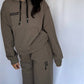 Vintage Havana - Flare Fleece Pant with Flocking Details