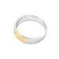 .02ct Mens Ring Wedding Band Sterling Silver 14KT Gold