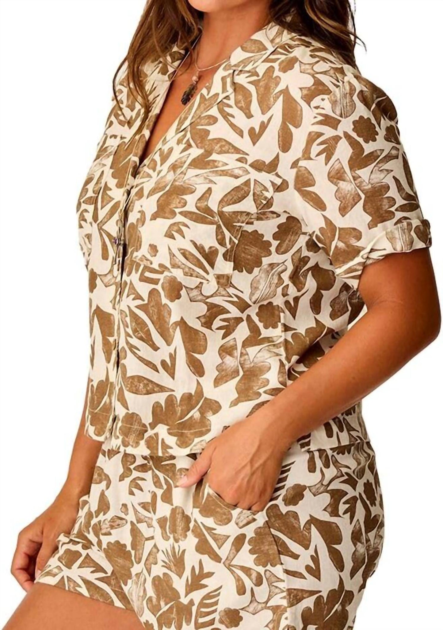 Carve Designs - Luca Collared V-neck Top