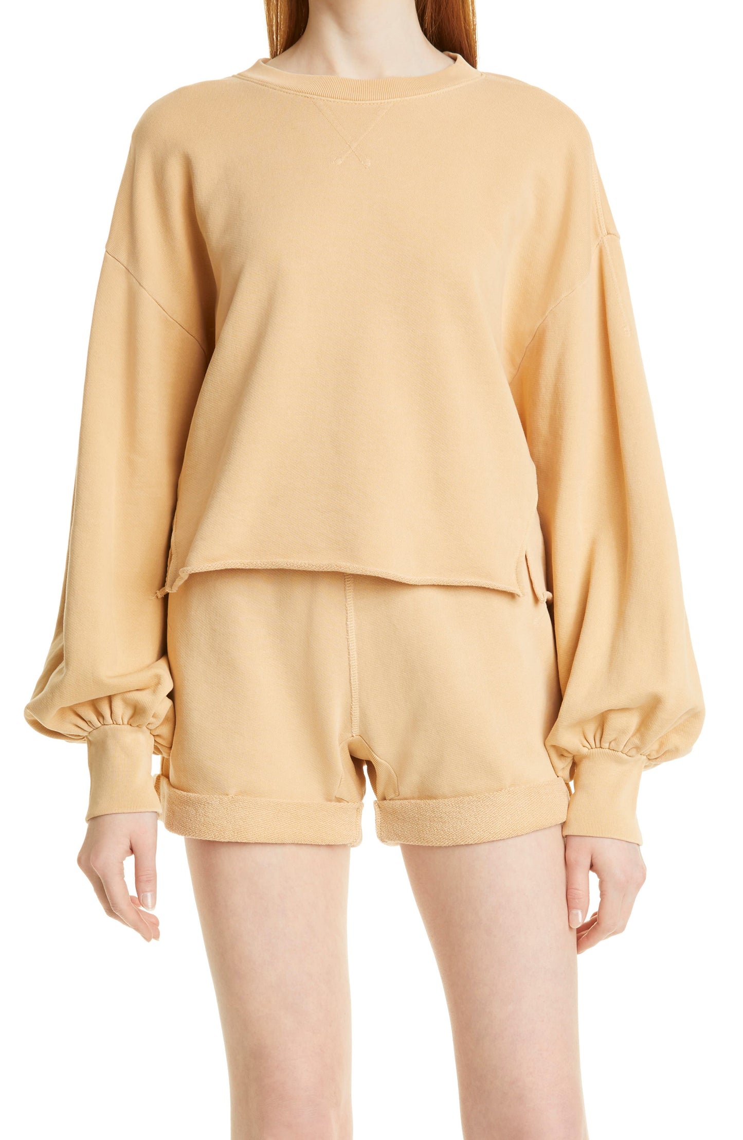 frame-easy-shirttail-sweatshirt-in-pesca-size-small