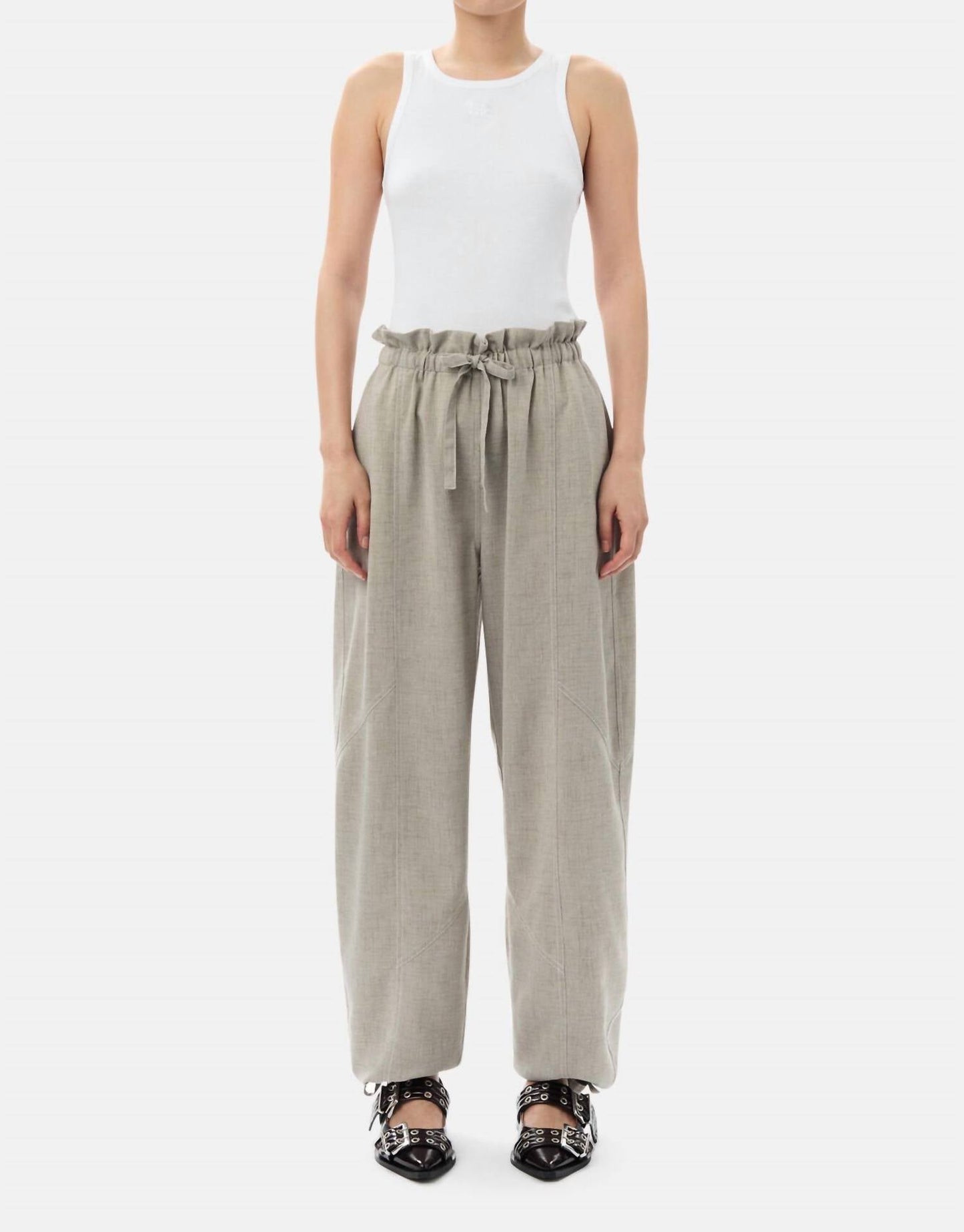 Ganni - Light Melange Suiting Pants