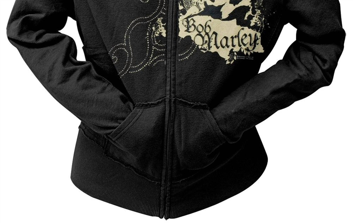 Bob Marley - Teen's Ink Blot Zip Up Hoodie