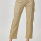 Risen - High-rise Sand Cargo Boyfriend Jeans
